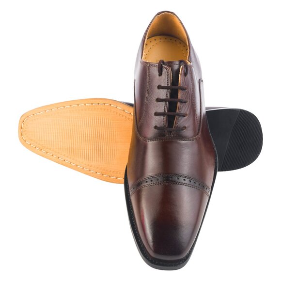 LIBERTYZENO Mens Genuine Leather Lace Up Oxford Dress Sho… main image 4